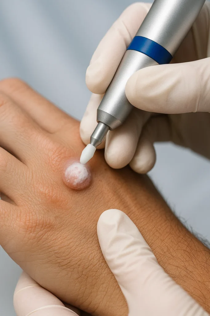 example of wart removal Ramsey using cryopen