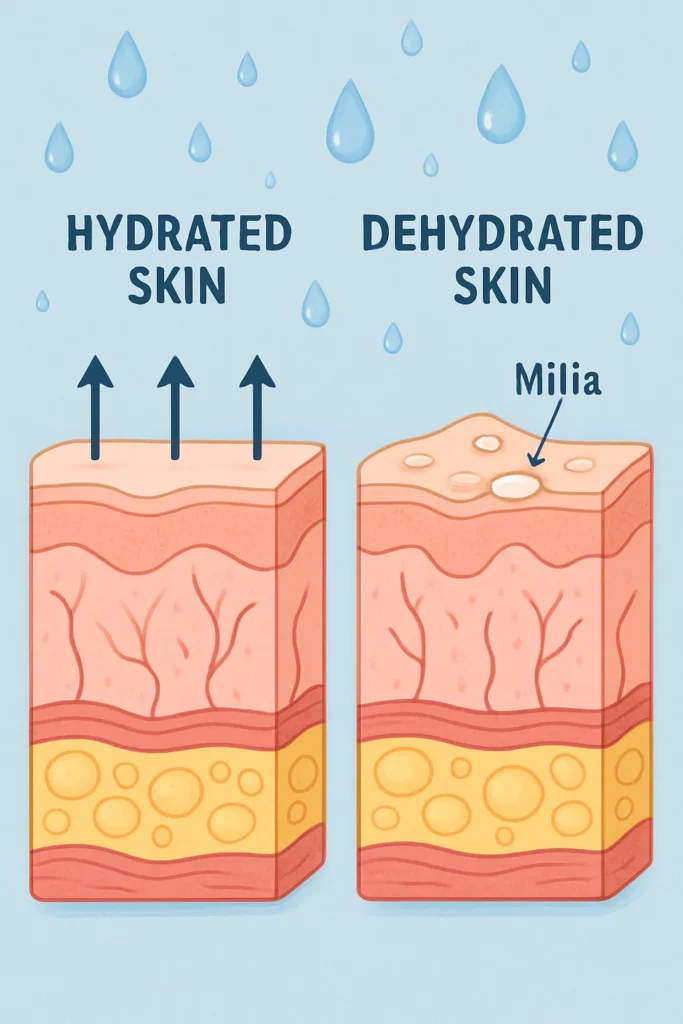 The importance of hydration and milia production Ramsey
