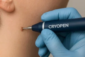 Person receiving skin tag removal Ramsey